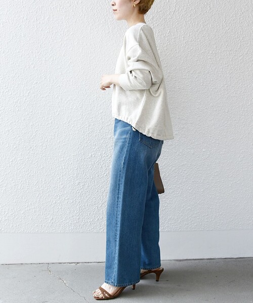 SHIPS any（シップス エニィ）の「【WEB限定】SHIPS any:〈洗濯機可能〉USA コットン 裏起毛 コクーン プルオーバー（スウェット・レディース・キャメル/ブラック/ナチュラル/ワイン/ブラウン/レッド・ONE SIZE）」の17枚目の写真