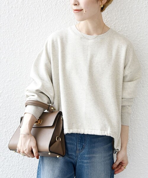 SHIPS any（シップス エニィ）の「【WEB限定】SHIPS any:〈洗濯機可能〉USA コットン 裏起毛 コクーン プルオーバー（スウェット・レディース・キャメル/ブラック/ナチュラル/ワイン/ブラウン/レッド・ONE SIZE）」の16枚目の写真