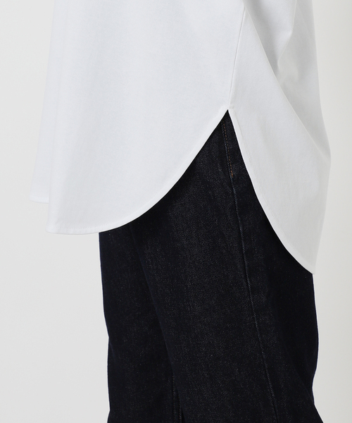 SLOBE IENA(スローブイエナ)の「ラウンドヘムTシャツ(Tシャツ/カットソー・レディース・ブラック/ホワイト/レッド・FREE)」の10枚目の写真