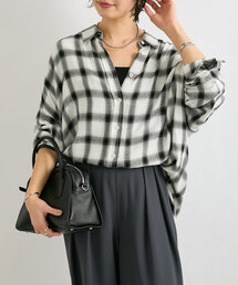 RIVE DROITE | 【今季トレンド】ウォッシュドチェックワイドシャツ(シャツ/ブラウス)