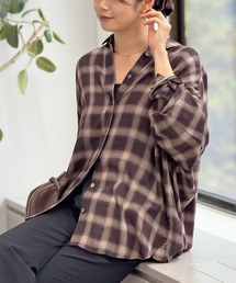 RIVE DROITE | ウォッシュドチェックワイドシャツ(シャツ/ブラウス)