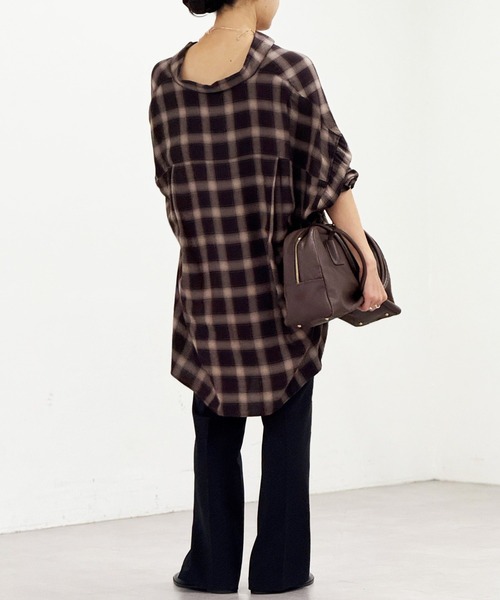 セール】ウォッシュドチェックワイドシャツ（シャツ/ブラウス）｜RIVE