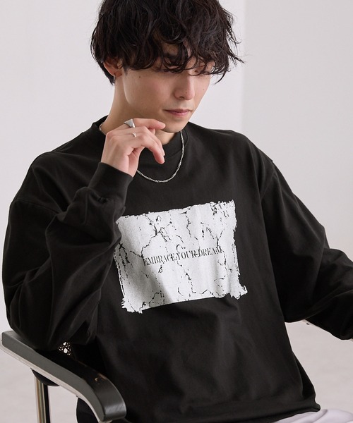 MONO-MART(モノマート)の「アートグラフィックデザインTシャツ(Tシャツ/カットソー・レディース・ブラック系1/ホワイト/ブラック/ホワイト系1・M/L)」の13枚目の写真