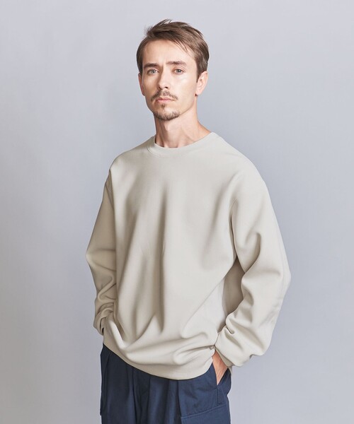 BEAUTY&YOUTH UNITED ARROWS（ビューティーアンドユースユナイテッドアローズ）の「クレープ フリース クルーネック スウェット（スウェット・メンズ・ブラック/オフホワイト/ブラウン・S/M/L/XL）」の4枚目の写真