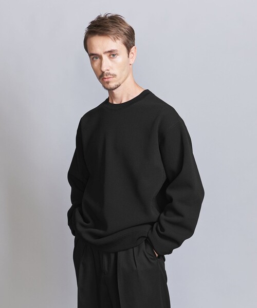 BEAUTY&YOUTH UNITED ARROWS（ビューティーアンドユースユナイテッドアローズ）の「クレープ フリース クルーネック スウェット（スウェット・メンズ・ブラック/オフホワイト/ブラウン・S/M/L/XL）」の7枚目の写真