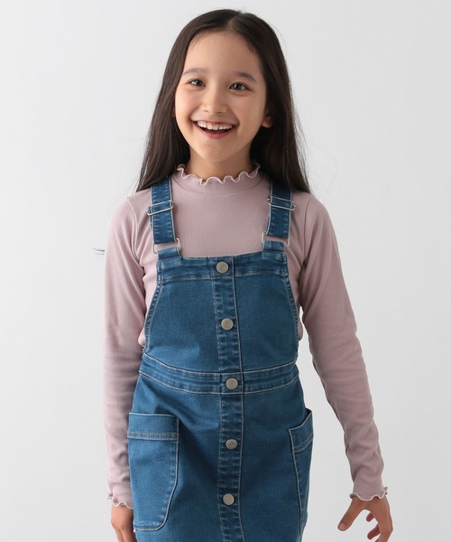 GLOBAL WORK Smile Seed Store(グローバルワーク スマイルシードストア)の「華奢リブ配色メロウTシャツ/118548(Tシャツ/カットソー・キッズ・ピンク/ブラック/オフホワイト/ブラック×ホワイト・110cm/120cm/130cm/100cm/150cm/140cm)」の9枚目の写真