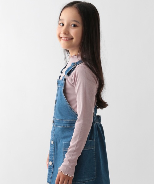 GLOBAL WORK Smile Seed Store(グローバルワーク スマイルシードストア)の「華奢リブ配色メロウTシャツ/118548(Tシャツ/カットソー・キッズ・ピンク/ブラック/オフホワイト/ブラック×ホワイト・110cm/120cm/130cm/100cm/150cm/140cm)」の10枚目の写真