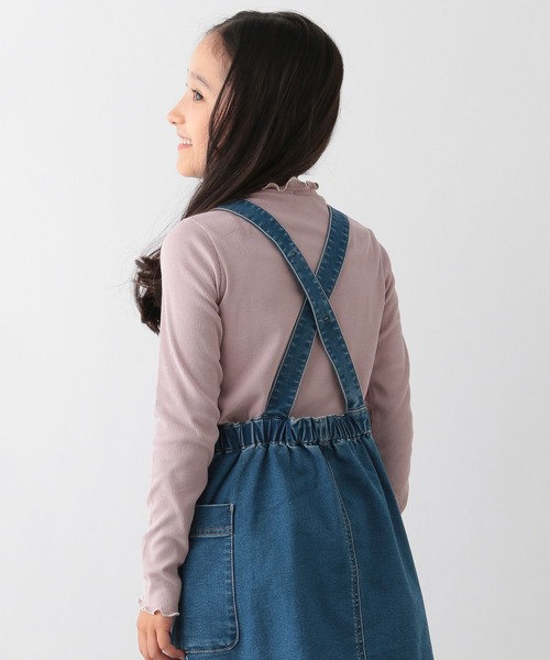 GLOBAL WORK Smile Seed Store(グローバルワーク スマイルシードストア)の「華奢リブ配色メロウTシャツ/118548(Tシャツ/カットソー・キッズ・ピンク/ブラック/オフホワイト/ブラック×ホワイト・110cm/120cm/130cm/100cm/150cm/140cm)」の11枚目の写真