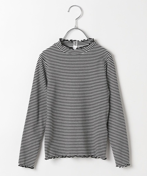 GLOBAL WORK Smile Seed Store(グローバルワーク スマイルシードストア)の「華奢リブ配色メロウTシャツ/118548(Tシャツ/カットソー・キッズ・ピンク/ブラック/オフホワイト/ブラック×ホワイト・110cm/120cm/130cm/100cm/150cm/140cm)」の12枚目の写真