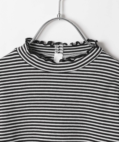 GLOBAL WORK Smile Seed Store(グローバルワーク スマイルシードストア)の「華奢リブ配色メロウTシャツ/118548(Tシャツ/カットソー・キッズ・ピンク/ブラック/オフホワイト/ブラック×ホワイト・110cm/120cm/130cm/100cm/150cm/140cm)」の14枚目の写真