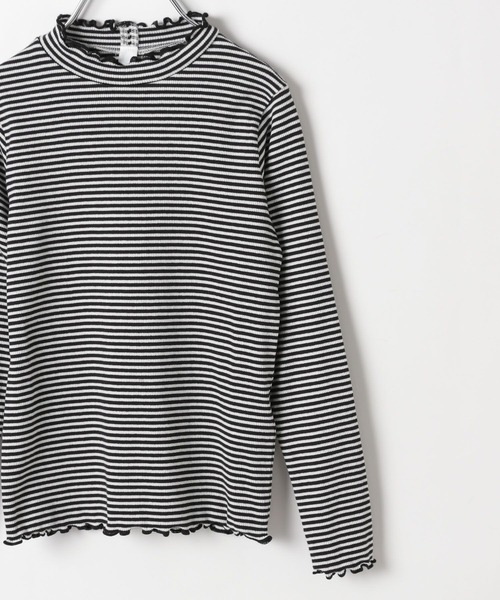 GLOBAL WORK Smile Seed Store(グローバルワーク スマイルシードストア)の「華奢リブ配色メロウTシャツ/118548(Tシャツ/カットソー・キッズ・ピンク/ブラック/オフホワイト/ブラック×ホワイト・110cm/120cm/130cm/100cm/150cm/140cm)」の15枚目の写真