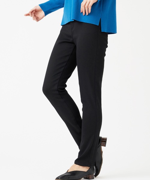 BELLUNA PLUS(ベルーナ)の「裏ベロアストレッチデニムパンツ73丈(デニムパンツ・レディース・ブラック/インディゴブルー/ブルー/ブラック系2・SMALL/MEDIUM/LARGE/X-LARGE)」の14枚目の写真