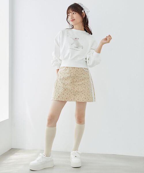 MAJESTIC LEGON(マジェスティックレゴン)の「レースラインミニスカート(スカート・レディース・ベージュ/ベージュ系その他2/ブルー系その他3・MEDIUM)」の19枚目の写真