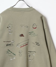 Tom and Jerry/トムとジェリー 裏起毛 キャラクター刺繍 オーバーサイズ スウェット トレーナー