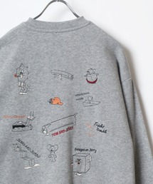 Tom and Jerry/トムとジェリー 裏起毛 キャラクター刺繍 オーバーサイズ スウェット トレーナー