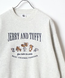 Tom and Jerry/トムとジェリー 裏起毛 キャラクター刺繍 オーバーサイズ スウェット トレーナー