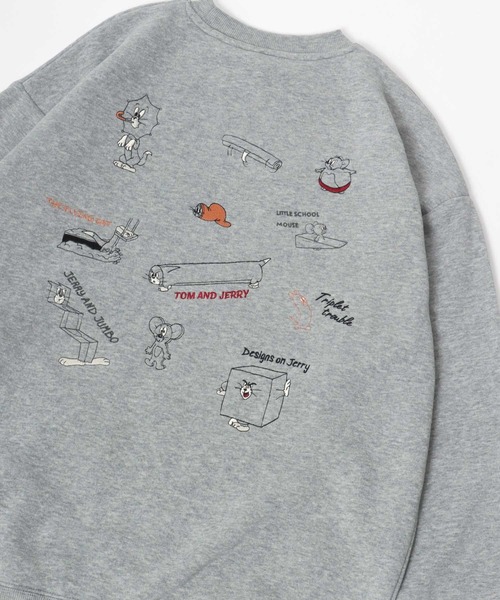 Tom&Jerry(トムアンドジェリー)の「Tom and Jerry/トムとジェリー 裏起毛 キャラクター刺繍 オーバーサイズ スウェット トレーナー(スウェット・レディース・グリーン系その他/ダークブルー/アッシュグレー/グレー・M/L)」の15枚目の写真