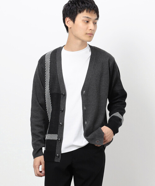 COMME CA ISM（コムサイズム）の「カラーブロック チェック柄 カーディガン（カーディガン/ボレロ・メンズ・チャコール/オフホワイト/ブルー・MEDIUM/LARGE）」の7枚目の写真