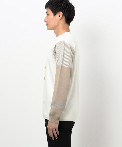 COMME CA ISM（コムサイズム）の「カラーブロック チェック柄 カーディガン（カーディガン/ボレロ・メンズ・チャコール/オフホワイト/ブルー・MEDIUM/LARGE）」の11枚目の写真