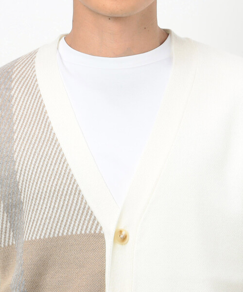 COMME CA ISM（コムサイズム）の「カラーブロック チェック柄 カーディガン（カーディガン/ボレロ・メンズ・チャコール/オフホワイト/ブルー・MEDIUM/LARGE）」の13枚目の写真