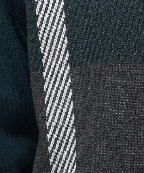 COMME CA ISM（コムサイズム）の「カラーブロック チェック柄 カーディガン（カーディガン/ボレロ・メンズ・チャコール/オフホワイト/ブルー・MEDIUM/LARGE）」の19枚目の写真