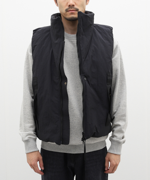 で*そ様 Gurank Padded vest ブラック グランク ベスト 中綿 Gurank - Padded vest - BLUE NEON