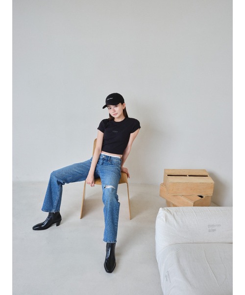 【 】CK Jeans ラベルリップベビーティー★送料無料 モノグラムベビーTシャツ（Tシャツ/カットソー）｜Calvin Klein
