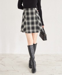 tocco closet | 【ZOZO限定】インナーパンツ付きサイドバイヤスAラインチェックミニスカート(スカート)