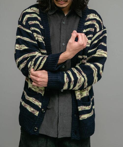 URBAN RESEARCH Sonny Label(アーバンリサーチサニーレーベル)の「ウール混スペースダイニットカーディガン(カーディガン/ボレロ・メンズ・ブラック系その他/ブルー系その他/ベージュ系その他・MEDIUM/LARGE)」の19枚目の写真