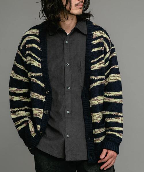 URBAN RESEARCH Sonny Label(アーバンリサーチサニーレーベル)の「ウール混スペースダイニットカーディガン(カーディガン/ボレロ・メンズ・ブラック系その他/ブルー系その他/ベージュ系その他・MEDIUM/LARGE)」の20枚目の写真