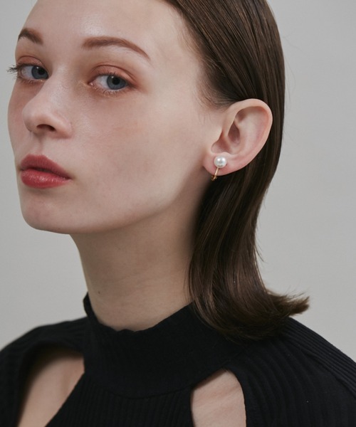 ciite' surgical stainless（シーテサージカルステンレス）の「【 金属アレルギー対応 】 シンプルパールイヤリング サージカルステンレス   (両耳用)（イヤリング・レディース・シルバー/ゴールド・S/L/M）」の6枚目の写真