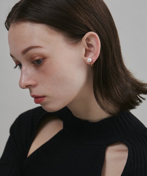 ciite' surgical stainless（シーテサージカルステンレス）の「【 金属アレルギー対応 】 シンプルパールイヤリング サージカルステンレス   (両耳用)（イヤリング・レディース・シルバー/ゴールド・S/L/M）」の7枚目の写真