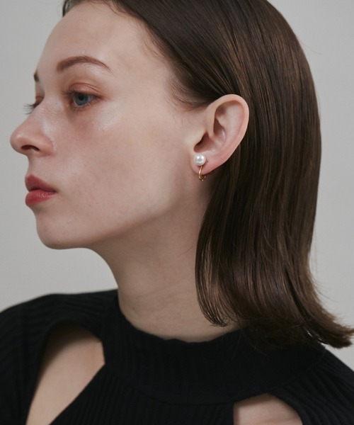 ciite' surgical stainless（シーテサージカルステンレス）の「【 金属アレルギー対応 】 シンプルパールイヤリング サージカルステンレス   (両耳用)（イヤリング・レディース・シルバー/ゴールド・S/L/M）」の8枚目の写真