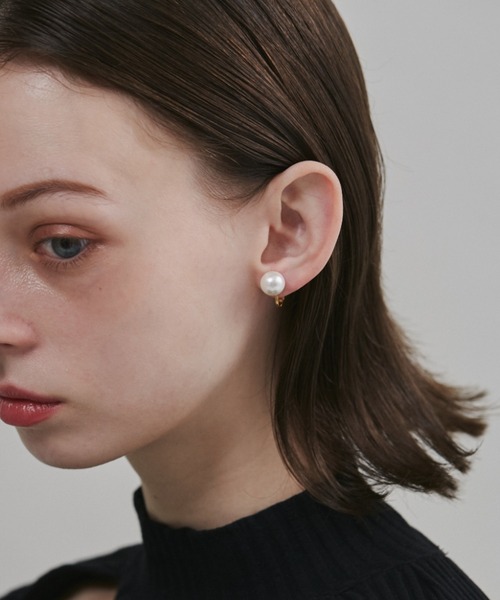 ciite' surgical stainless（シーテサージカルステンレス）の「【 金属アレルギー対応 】 シンプルパールイヤリング サージカルステンレス   (両耳用)（イヤリング・レディース・シルバー/ゴールド・S/L/M）」の10枚目の写真