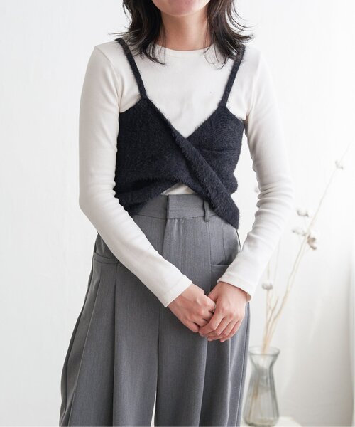 amni ビスチェ アニュアンス anuans ニットビスチェ （BEIGE） -ファッション