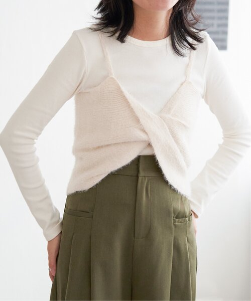 VENCEEXCHANGE(ヴァンスエクスチェンジ)の「ツイストニットビスチェ(キャミソール・レディース・オフホワイト/グレー/ブラック/ベージュ・FREE)」の16枚目の写真