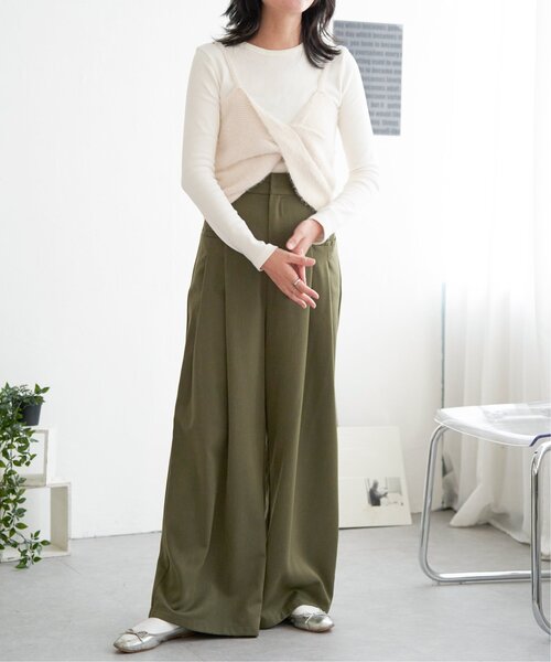 VENCEEXCHANGE(ヴァンスエクスチェンジ)の「ツイストニットビスチェ(キャミソール・レディース・オフホワイト/グレー/ブラック/ベージュ・FREE)」の19枚目の写真