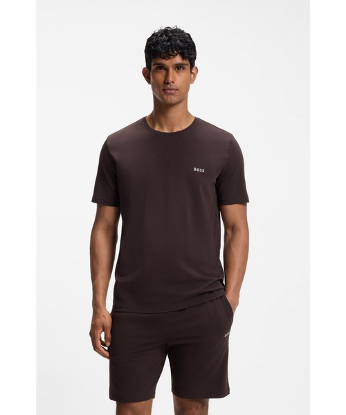 BOSS(ボス)の「レギュラーフィット ロゴエンブロイダリー ストレッチコットン Tシャツ(Tシャツ/カットソー・メンズ・ダークブルー/ブルー/カーキ/グレー/ライトグレー/ブラウン・L/M/S/XL/XXL)」の3枚目の写真
