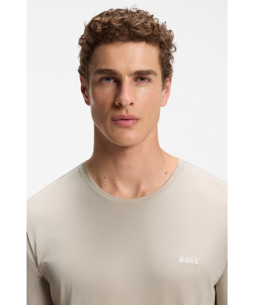 BOSS(ボス)の「レギュラーフィット ロゴエンブロイダリー ストレッチコットン Tシャツ(Tシャツ/カットソー・メンズ・ダークブルー/ブルー/カーキ/グレー/ライトグレー/ブラウン・L/M/S/XL/XXL)」の12枚目の写真