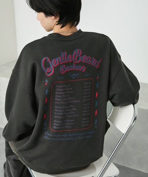 ショップメニューグラフィック オーバーサイズスウェット