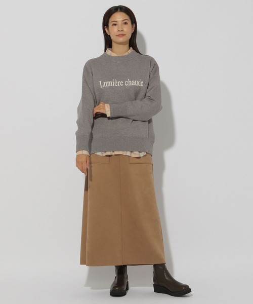 Elura（エルーラ）の「ソフトシアチェックシャツ/150339（シャツ/ブラウス・レディース・ベージュ/ブラック・MEDIUM/LARGE）」の11枚目の写真