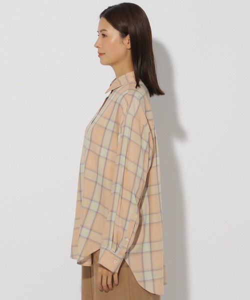 Elura（エルーラ）の「ソフトシアチェックシャツ/150339（シャツ/ブラウス・レディース・ベージュ/ブラック・MEDIUM/LARGE）」の13枚目の写真