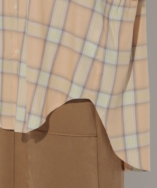 Elura（エルーラ）の「ソフトシアチェックシャツ/150339（シャツ/ブラウス・レディース・ベージュ/ブラック・MEDIUM/LARGE）」の5枚目の写真