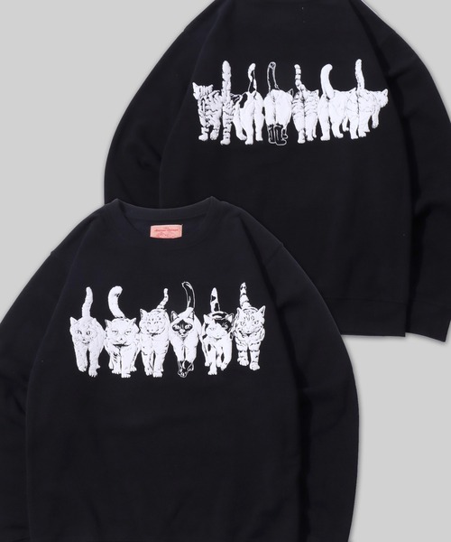 SITRY(シトリー)の「2026AW新柄追加 Cat & Dog Print Sweat Shirt/動物 アニマル 猫&犬 プリント オーバーサイズ 裏起毛 トレーナー スウェット レディース メンズ(スウェット・メンズ・ネイビー/オートミール/ブラック系その他/グレー/グレー系その他/ブラック/ベージュ系その他/ブルー系その他/ベージュ系その他2/ブラック系その他3/ベージュ系その他3/ブラック系その他2/ブルー系その他2/ブルー系その他3/グレー系その他2/グレー系その他3/ブラック系その他4/ベージュ系その他4/ブルー系その他4/グレー系その他4・M/LL/L)」の6枚目の写真
