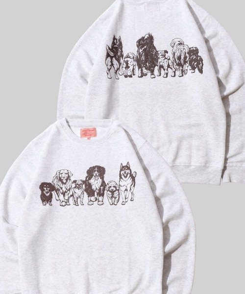 SITRY(シトリー)の「2026AW新柄追加 Cat & Dog Print Sweat Shirt/動物 アニマル 猫&犬 プリント オーバーサイズ 裏起毛 トレーナー スウェット レディース メンズ(スウェット・メンズ・ネイビー/オートミール/ブラック系その他/グレー/グレー系その他/ブラック/ベージュ系その他/ブルー系その他/ベージュ系その他2/ブラック系その他3/ベージュ系その他3/ブラック系その他2/ブルー系その他2/ブルー系その他3/グレー系その他2/グレー系その他3/ブラック系その他4/ベージュ系その他4/ブルー系その他4/グレー系その他4・M/LL/L)」の16枚目の写真