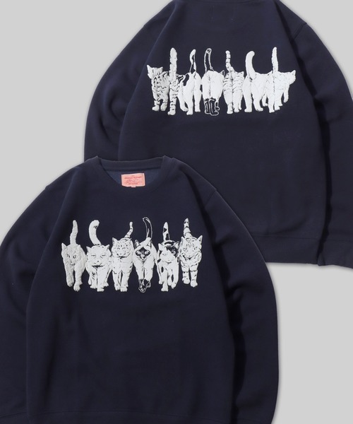 SITRY(シトリー)の「2026AW新柄追加 Cat & Dog Print Sweat Shirt/動物 アニマル 猫&犬 プリント オーバーサイズ 裏起毛 トレーナー スウェット レディース メンズ(スウェット・メンズ・ネイビー/オートミール/ブラック系その他/グレー/グレー系その他/ブラック/ベージュ系その他/ブルー系その他/ベージュ系その他2/ブラック系その他3/ベージュ系その他3/ブラック系その他2/ブルー系その他2/ブルー系その他3/グレー系その他2/グレー系その他3/ブラック系その他4/ベージュ系その他4/ブルー系その他4/グレー系その他4・M/LL/L)」の20枚目の写真