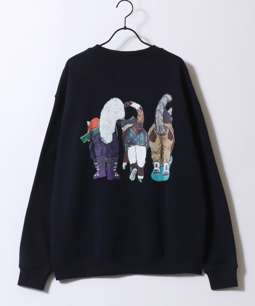 kolor 21aw 裏起毛プリントスウェット 2025AW新柄 Cat ＆ Dog Print Sweat Shirt/動物 アニマル 猫＆犬