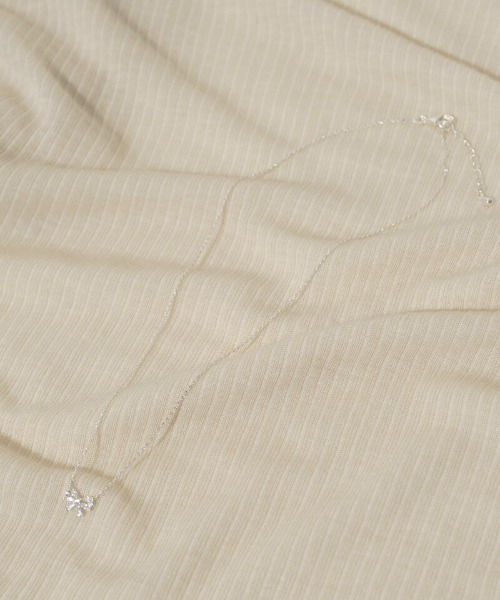 flower（フラワー）の「ビジューリボンネックレス（ネックレス・レディース・シルバー/ゴールド・FREE）」の4枚目の写真