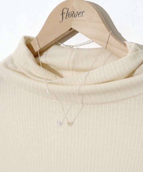 flower（フラワー）の「ビジューリボンネックレス（ネックレス・レディース・シルバー/ゴールド・FREE）」の5枚目の写真