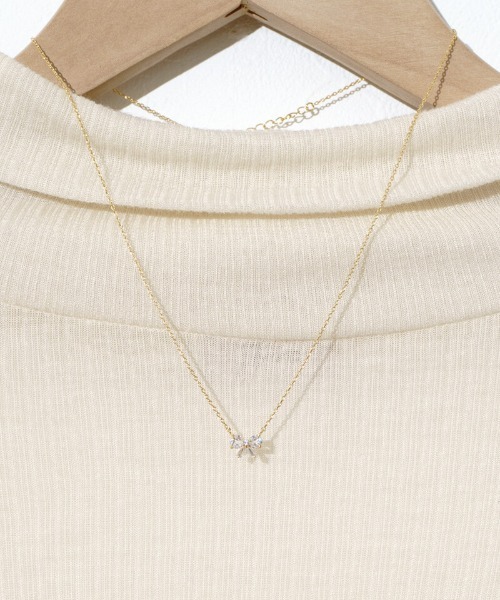 flower（フラワー）の「ビジューリボンネックレス（ネックレス・レディース・シルバー/ゴールド・FREE）」の10枚目の写真